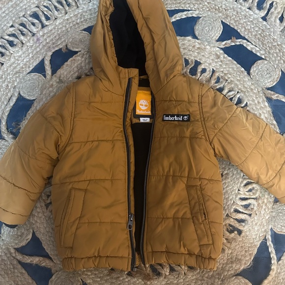 Timberland Other - Timberland Kids' Tan Hooded Puffer Jacket